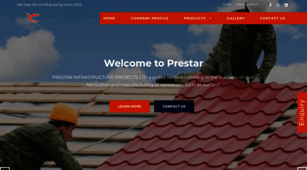 prestarinfra.in