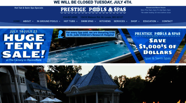 prestigepoolsandspas.com