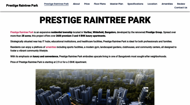 prestigeraintreeparks.in