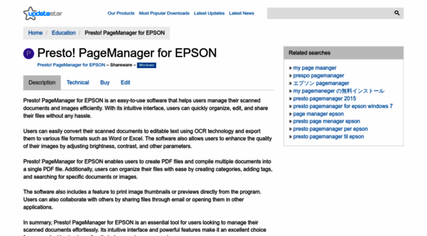 presto-pagemanager-for-epson.updatestar.com