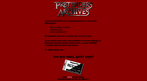 pretendersarchives.com