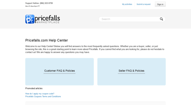 pricefalls.zendesk.com