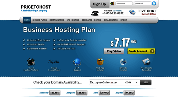 pricetohost.com