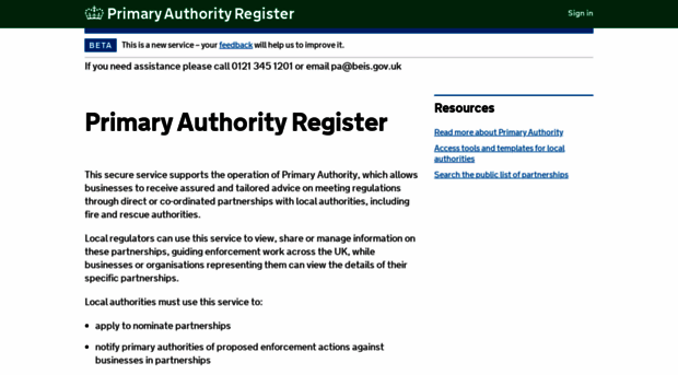 primary-authority.beis.gov.uk