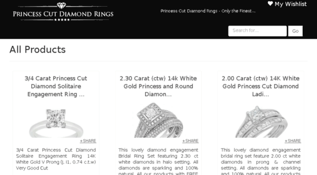 princesscutdiamondrings.net