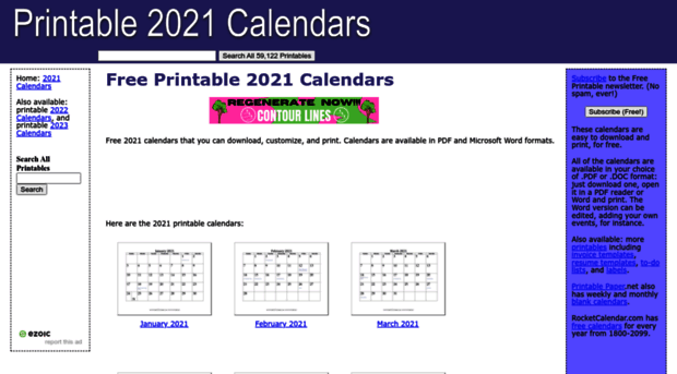 printable2021calendars.com