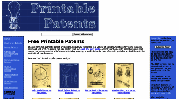 printablepatents.com