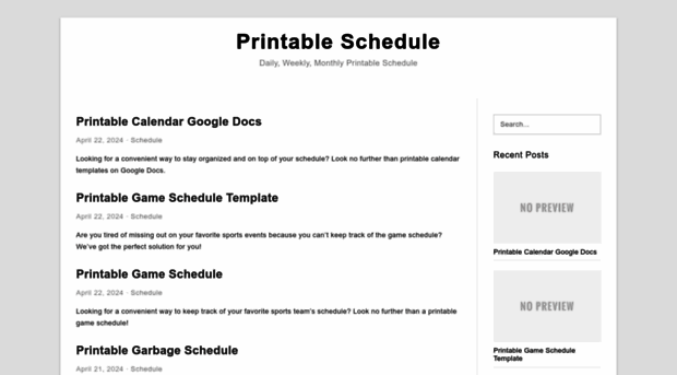 printableschedule.net