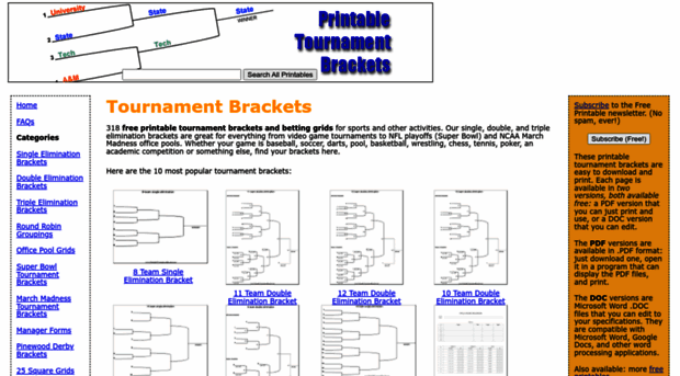 printabletournamentbrackets.net