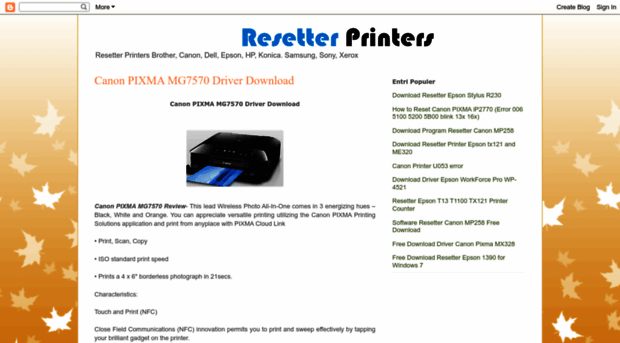 download program resetter canon mp258