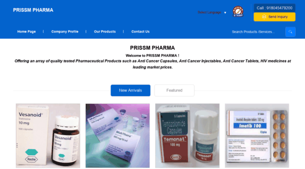 prissmpharma.co.in