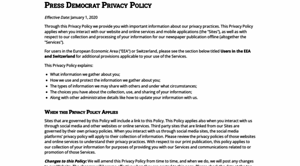 privacy.pressdemocrat.com