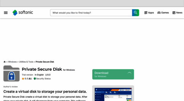 private-secure-disk.en.softonic.com