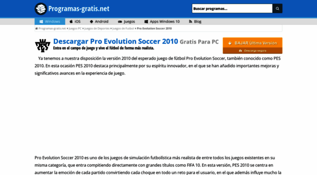 pro-evolution-soccer-2010.programas-gratis.net