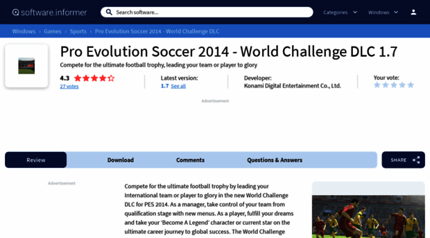 pro-evolution-soccer-2014-world-challeng.software.informer.com