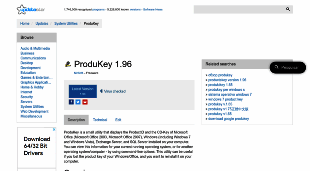 produkey.updatestar.com