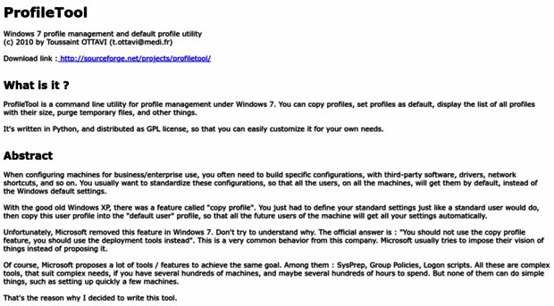 profiletool.sourceforge.net