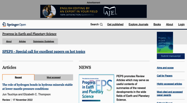 progearthplanetsci.springeropen.com