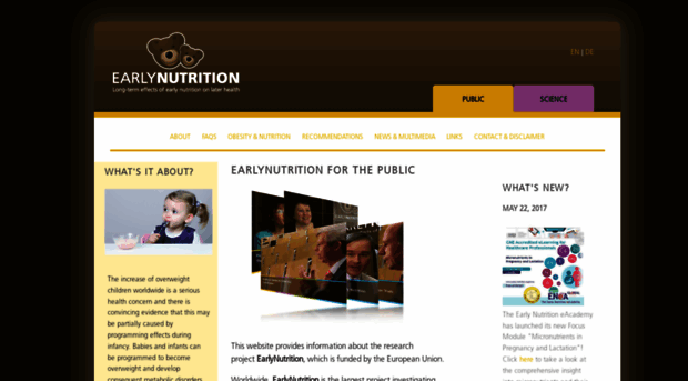 project-earlynutrition.eu