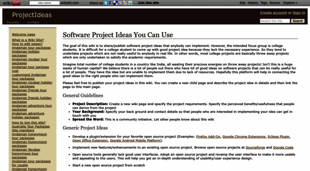projectideas.wikidot.com