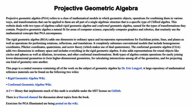 projectivegeometricalgebra.org