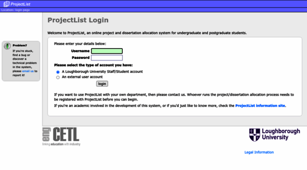 projectlist.lboro.ac.uk