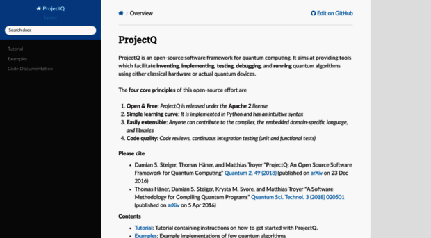 projectq.readthedocs.io - Overview — ProjectQ 0.8.1.dev1... - ProjectQ ...
