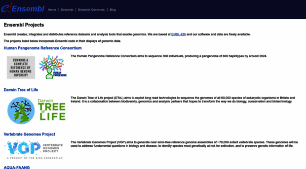 projects.ensembl.org