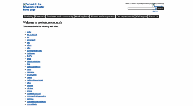 projects.ex.ac.uk