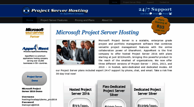 projectserverhosting.com