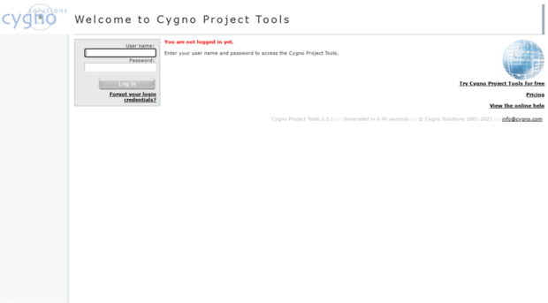 projecttools.cygno.com