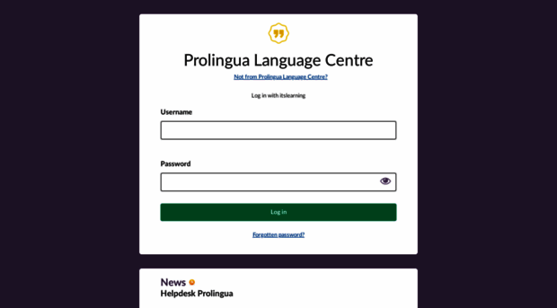 Prolingua itslearning Itslearning Login Page Prolingua Itslearning