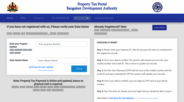 propertytax.bdabangalore.org