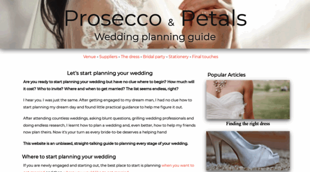 proseccoandpetals.com