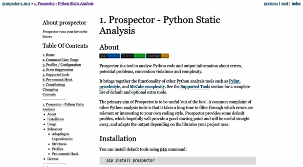 prospector.landscape.io