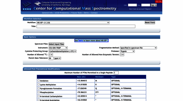 proteomics2.ucsd.edu