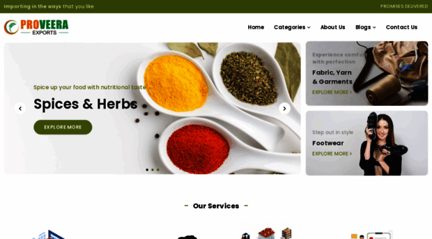 proveeraexports.com