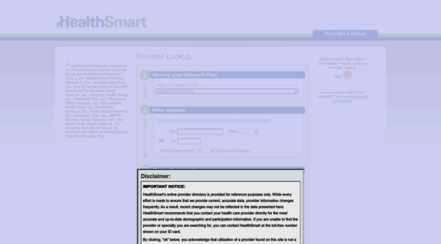 providerlookup.healthsmart.com