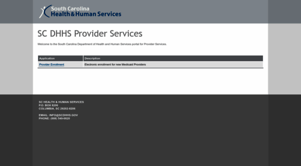 providerservices.scdhhs.gov