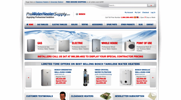 prowaterheatersupply.com