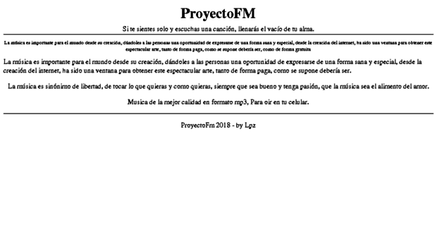 proyectofm.live