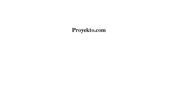 proyekto.com