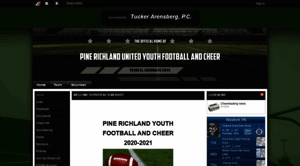 pryouthfootballandcheer.com