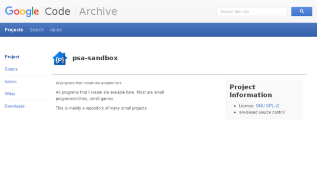 psa-sandbox.googlecode.com