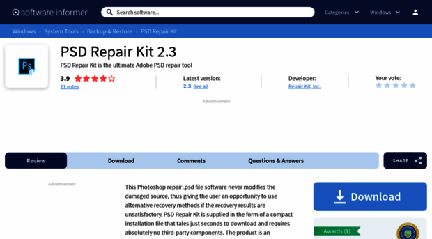 psd-repair-kit.software.informer.com