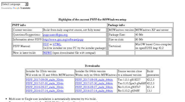 pspp windows 7