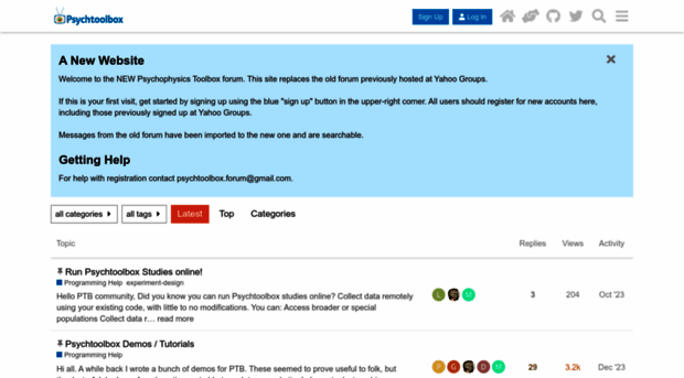 psychtoolbox.discourse.group