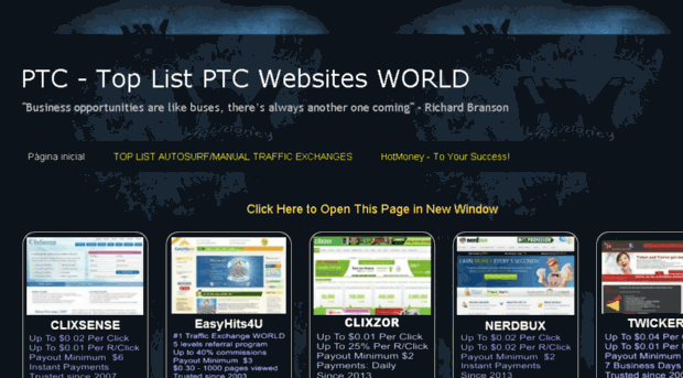 PTC - Top List PTC Websites WORLD.