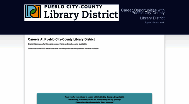 pueblolibrary.hrmdirect.com