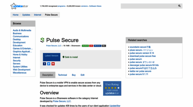 pulse-secure.updatestar.com